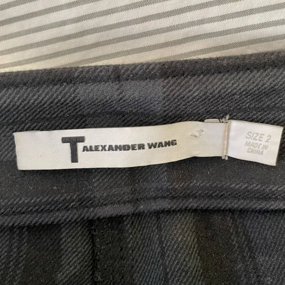 ALEXANDER WANG tartan plaid skinny fit pants with zipper detail size 2 - Picture 8 of 10